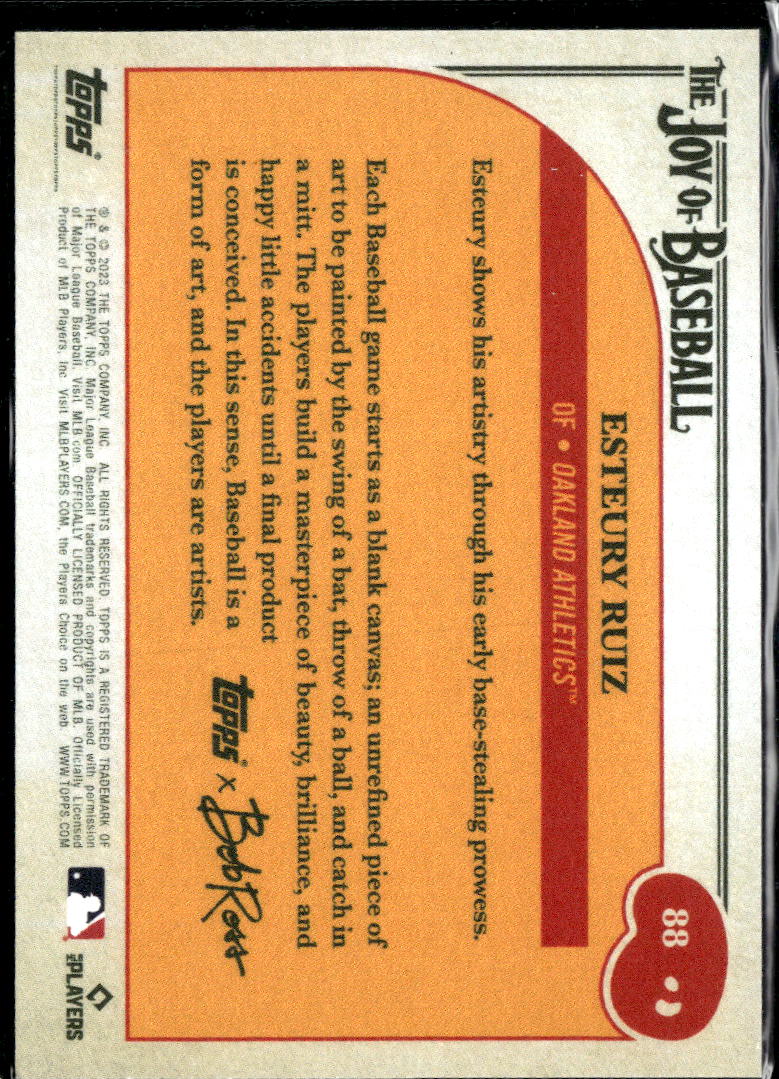 Esteury Ruiz 2023 Topps x Bob Ross The Joy of Baseball RC Oakland Athletics