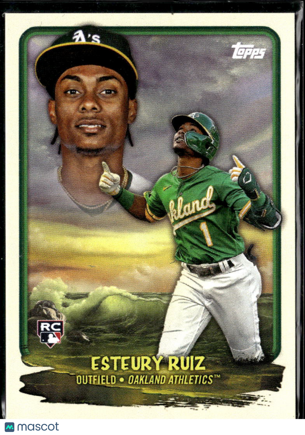 Esteury Ruiz 2023 Topps x Bob Ross Joy of Baseball RC Oakland Athletics