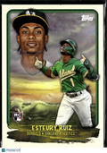 Esteury Ruiz 2023 Topps x Bob Ross Joy of Baseball RC Oakland Athletics