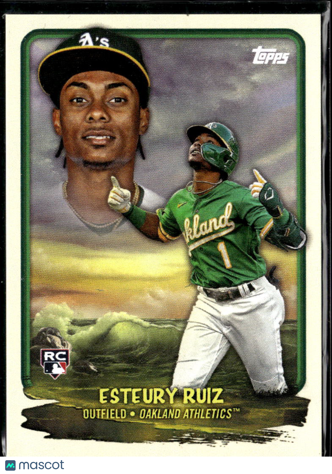 Esteury Ruiz 2023 Topps x Bob Ross Joy of Baseball RC Oakland Athletics