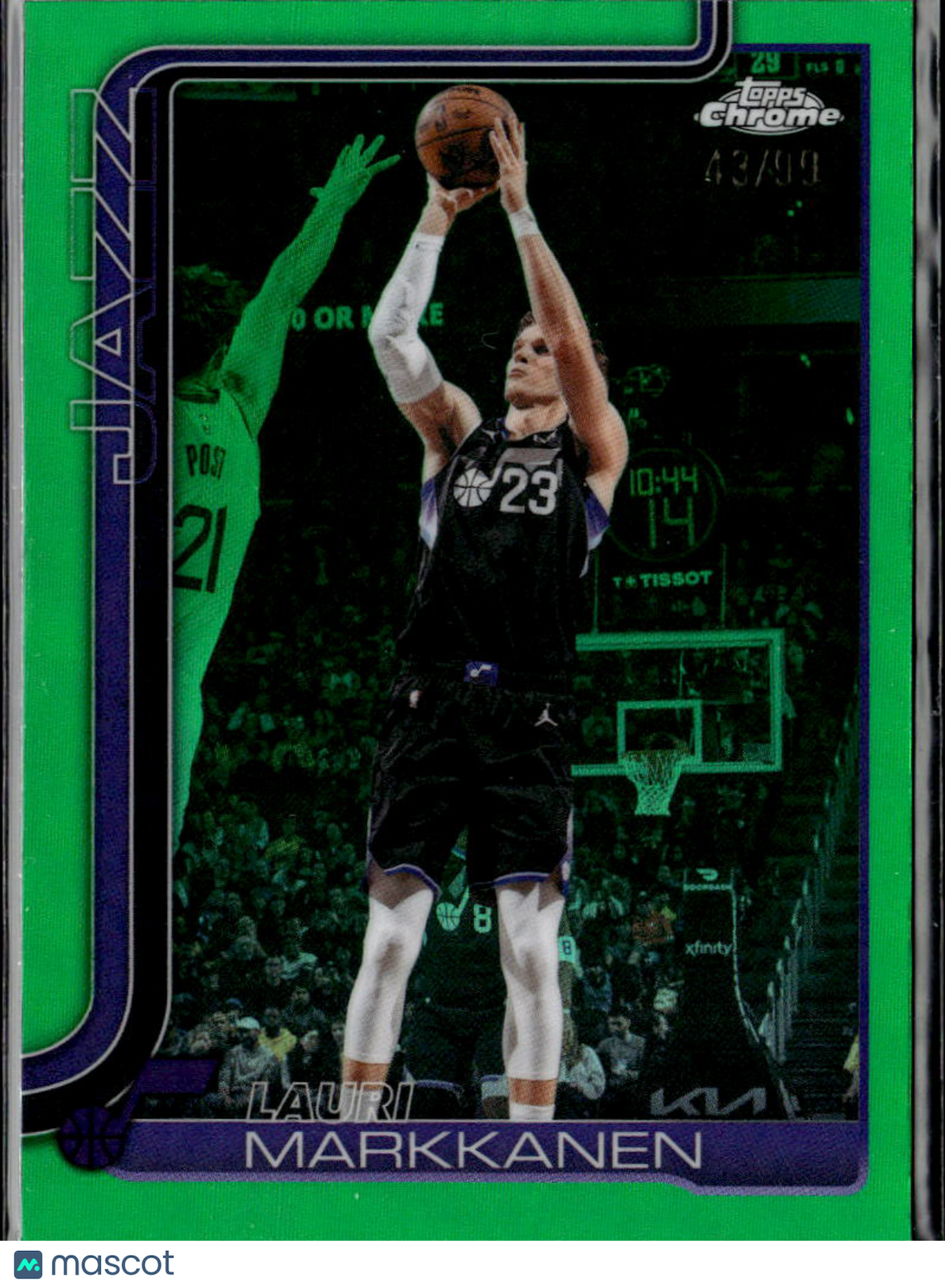 Lauri Markkanen 2026 Topps Chrome Update Green Refractor /99 Utah Jazz