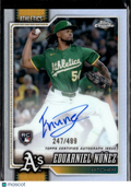 Eduarniel Nunez 2026 Topps Chrome Auto Autograph RC 247/499 Oakland Athletics