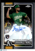 Eduarniel Nunez 2026 Topps Chrome Auto Autograph RC Rookie Oakland Athletics