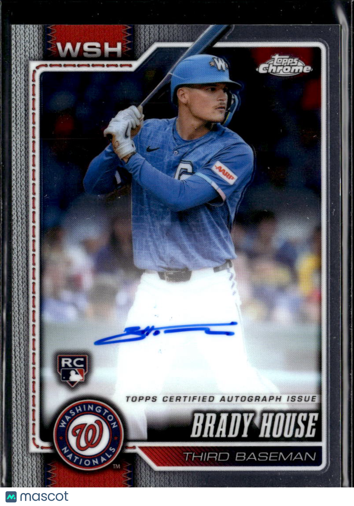 Brady House 2026 Topps Chrome Auto Autograph Rookie Washington Nationals