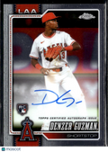 Denzer Guzman 2026 Topps Chrome Auto Autograph Rookie RC Los Angeles Angels