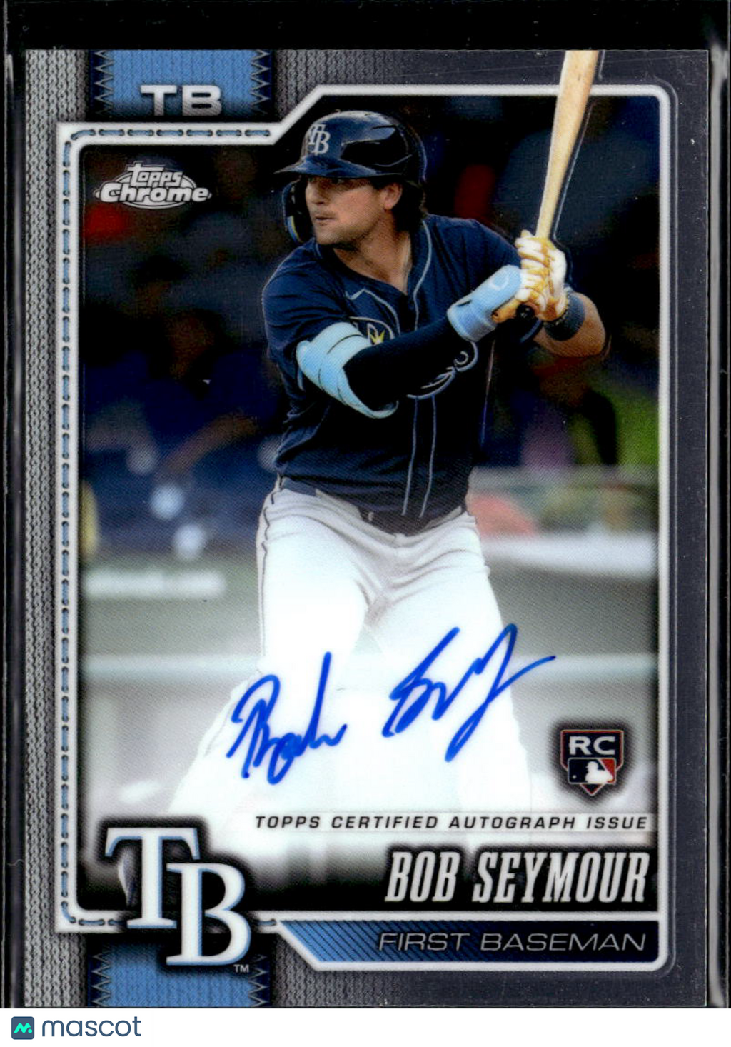 Bob Seymour 2026 Topps Chrome Auto Autograph RC Tampa Bay Rays