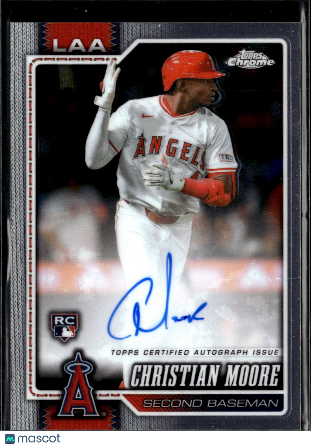Christian Moore 2026 Topps Chrome Auto Autograph RC Los Angeles Angels