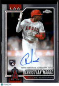 Christian Moore 2026 Topps Chrome Auto Autograph RC Los Angeles Angels