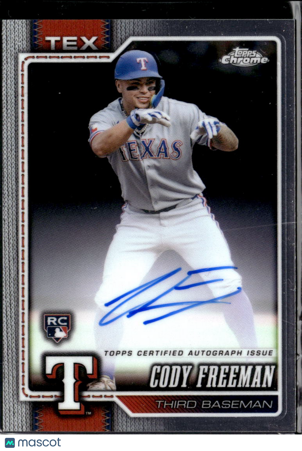 Cody Freeman 2026 Topps Chrome Auto Autograph Rookie RC Texas Rangers