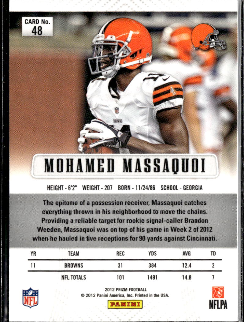 Mohamed Massaquoi 2012 Panini Prizm 1st Year Prizm Cleveland Browns
