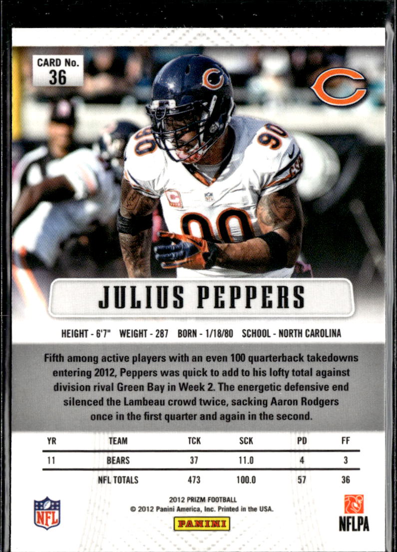 Julius Peppers 2012 Panini Prizm 1st Year Prizm Chicago Bears