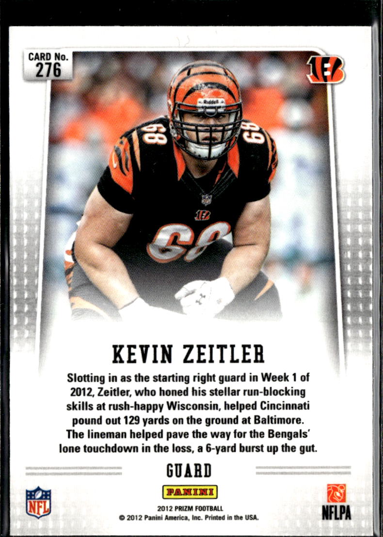Kevin Zeitler 2012 Panini Prizm RC 1st Year Prizm Cincinnati Bengals