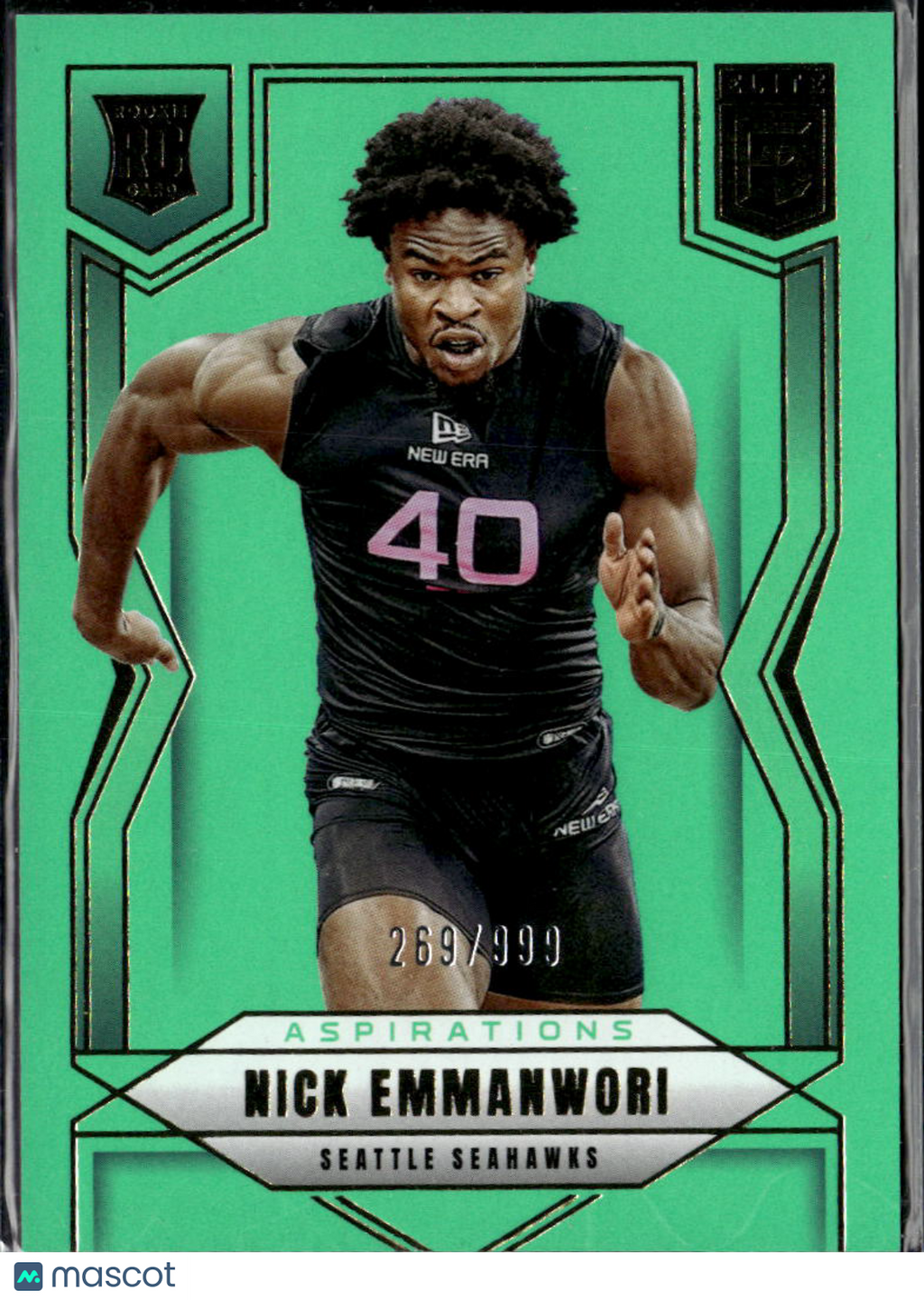 Nick Emmanwori 2025 Elite  Aspirations Green Rookie /999 Seattle Seahawks