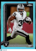 Raheem Mostert 2025 Topps Chrome Aqua Refractor /299 Las Vegas Raiders