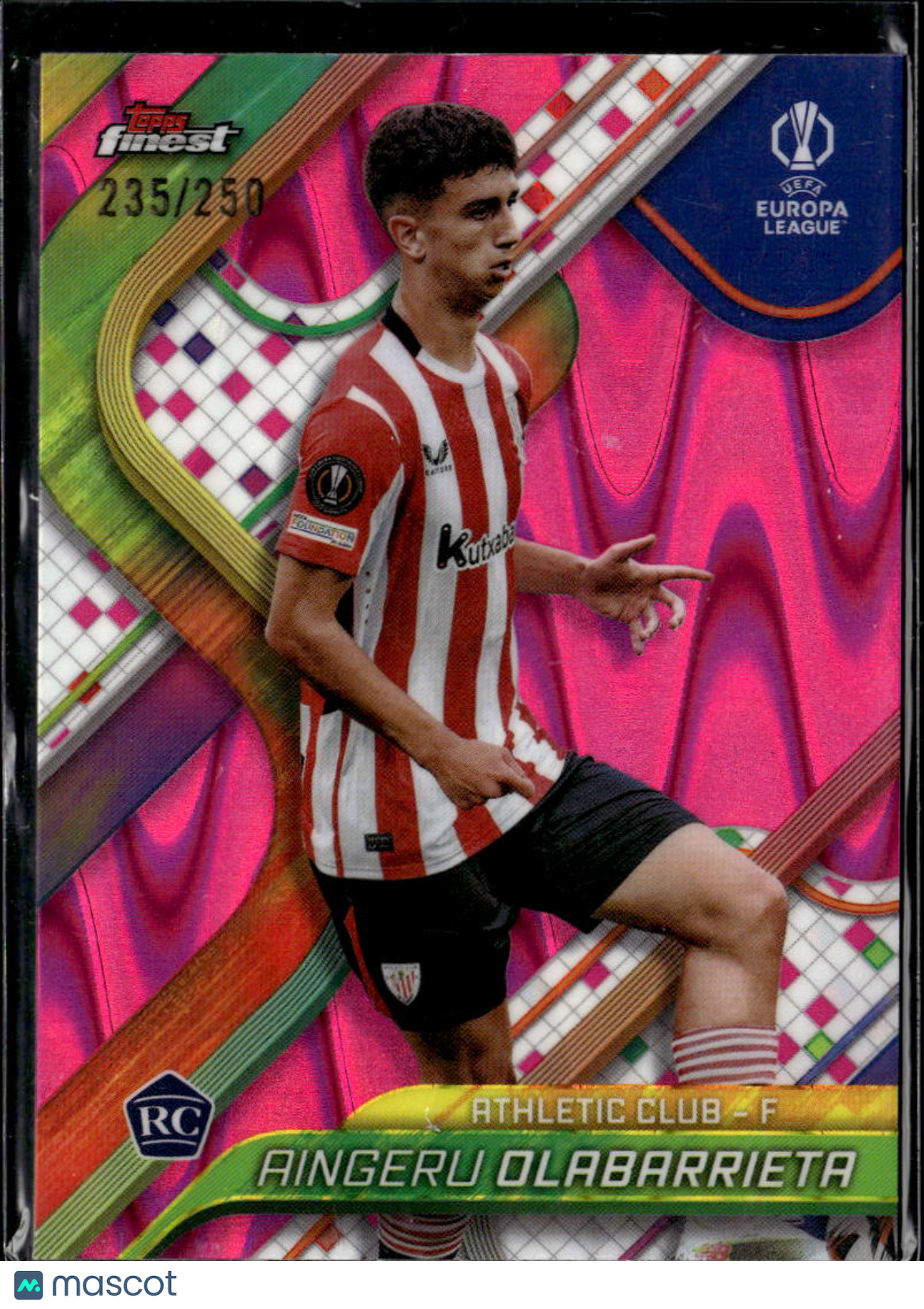 Aingeru Olabarrieta 2025 Topps Finest RC Pink Refractor /250 Athletic Club