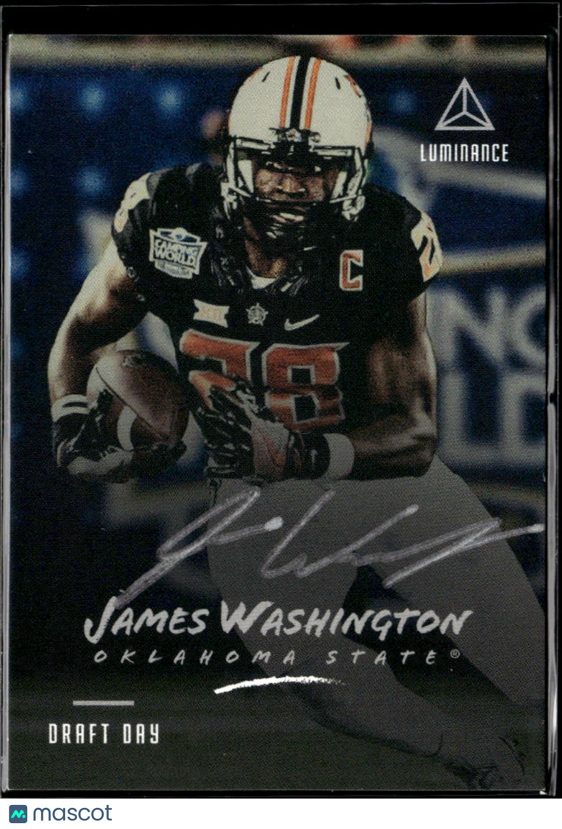 James Washington 2018 Luminance Draft Day Auto Autograph RC Oklahoma State OSU
