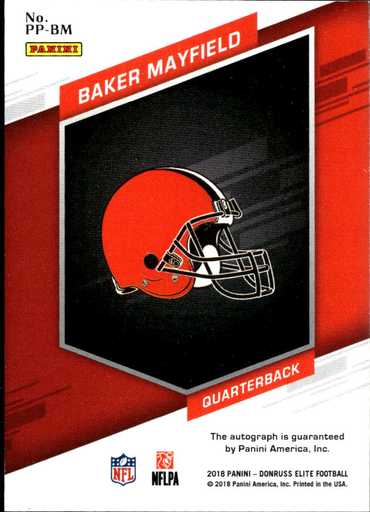 Baker Mayfield 2018 Elite Pen Pals GOLD Ink Auto Autograph RC Cleveland Browns