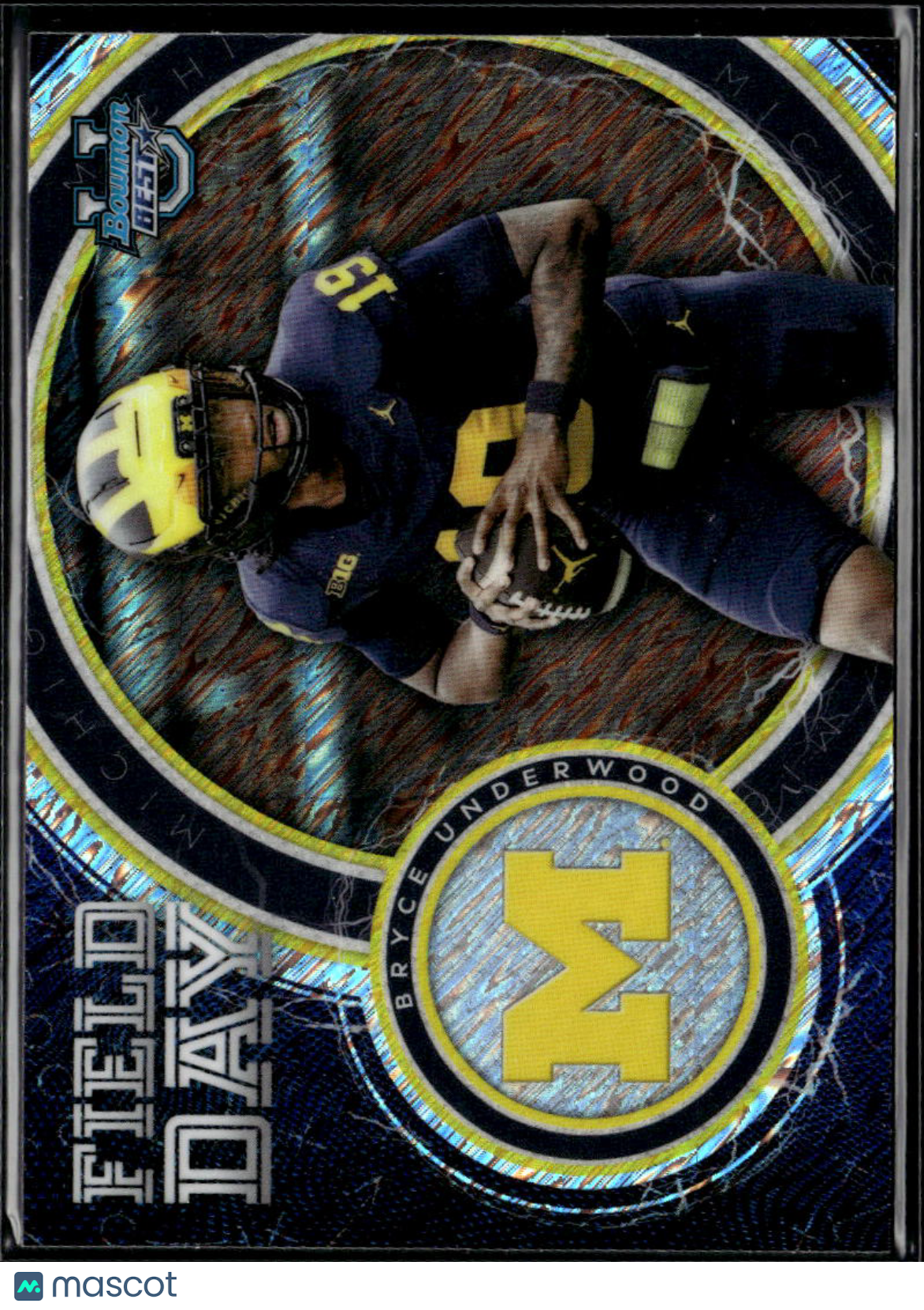 Bryce Underwood 2025 Bowman's Best Field Day Shimmer RC Michigan Wolverines