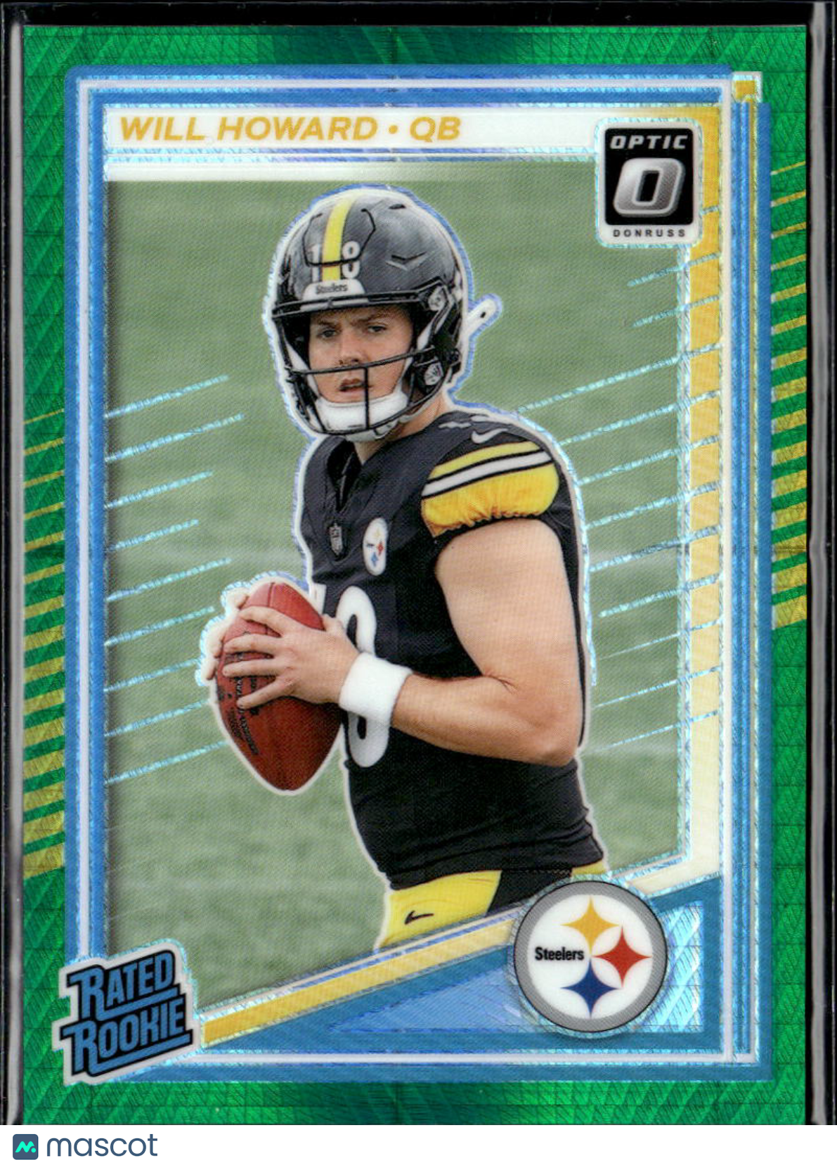 Will Howard 2025 Optic Rated Rookie Green Prizm RC Pittsburgh Steelers