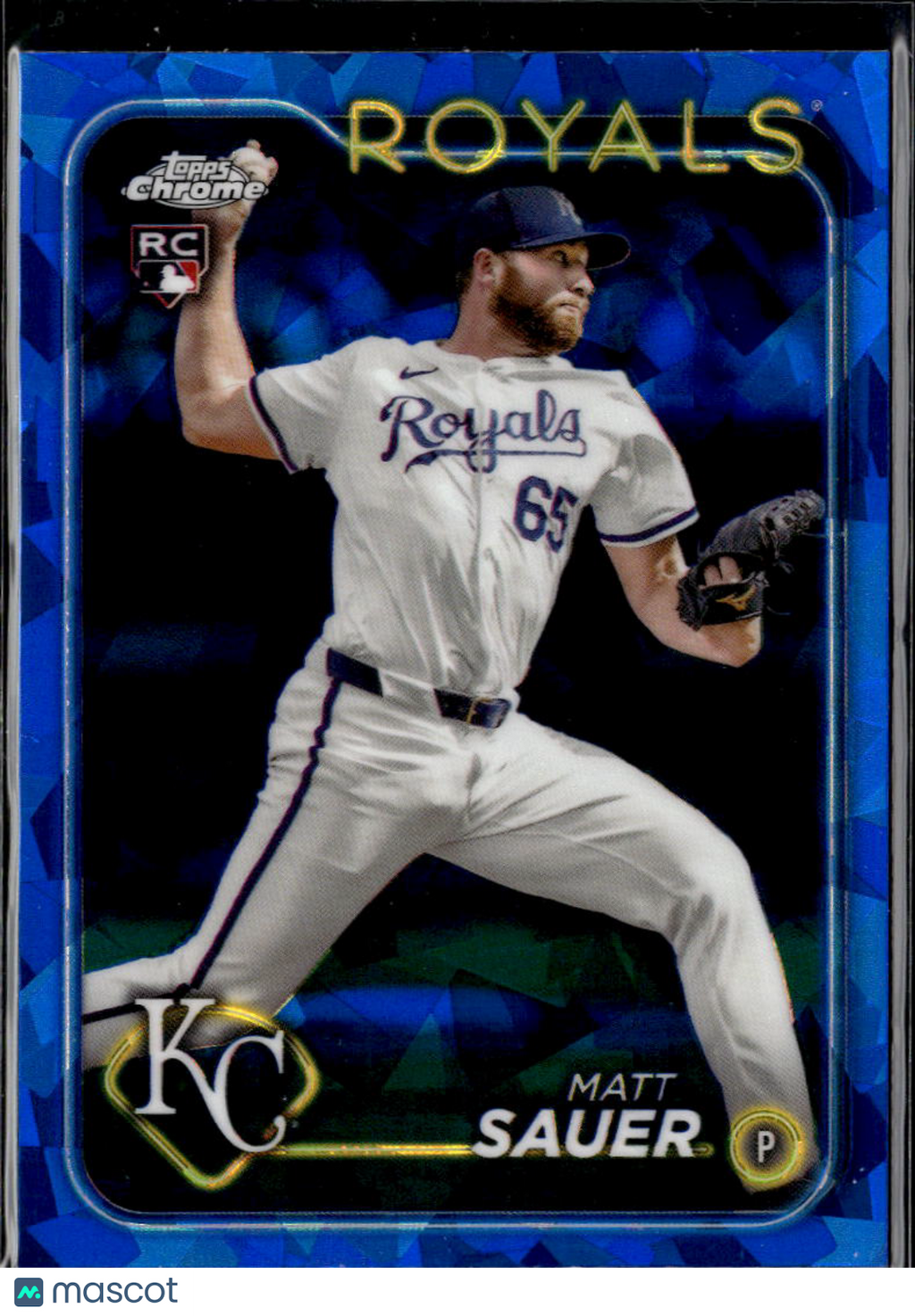 Matt Sauer 2024 Topps Chrome Sapphire Edition RC Blue Kansas City Royals