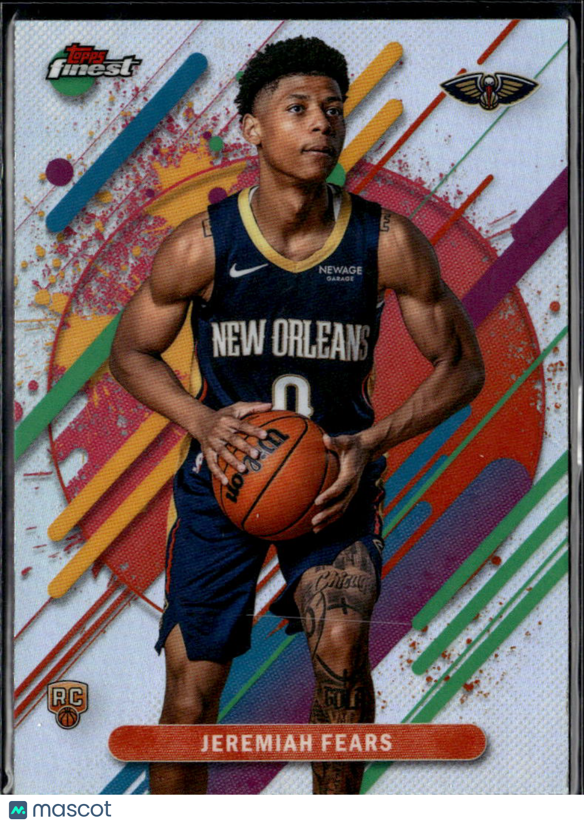 Jeremiah Fears 2026 Topps Finest RARE RC Refractor New Orleans Pelicans