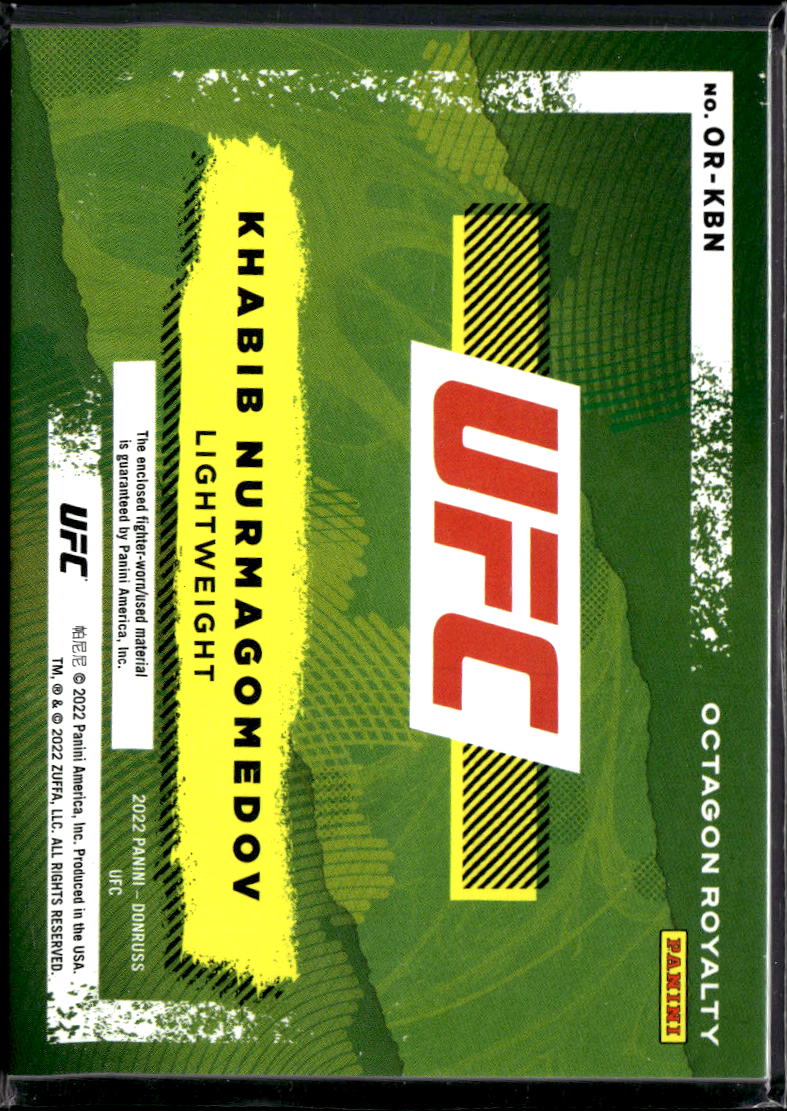 Khabib Nurmagomedov 2022 Donruss Octagon Royalty Fighter Worn Patch UFC
