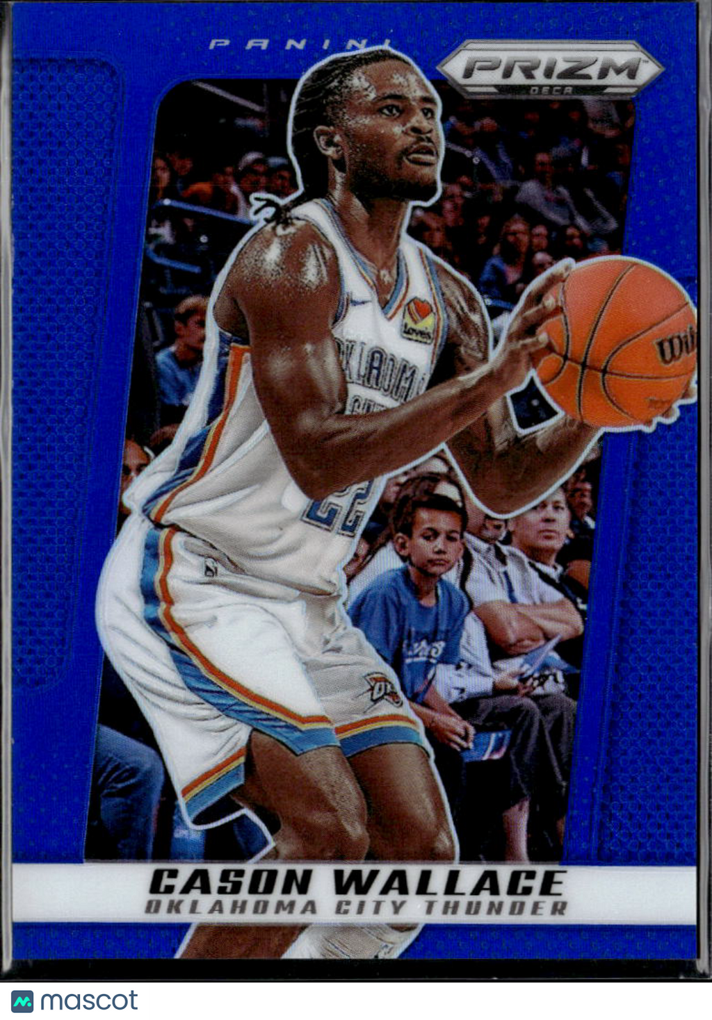 Cason Wallace 2024-25 Prizm Deca Blue 30/149 Oklahoma City Thunder