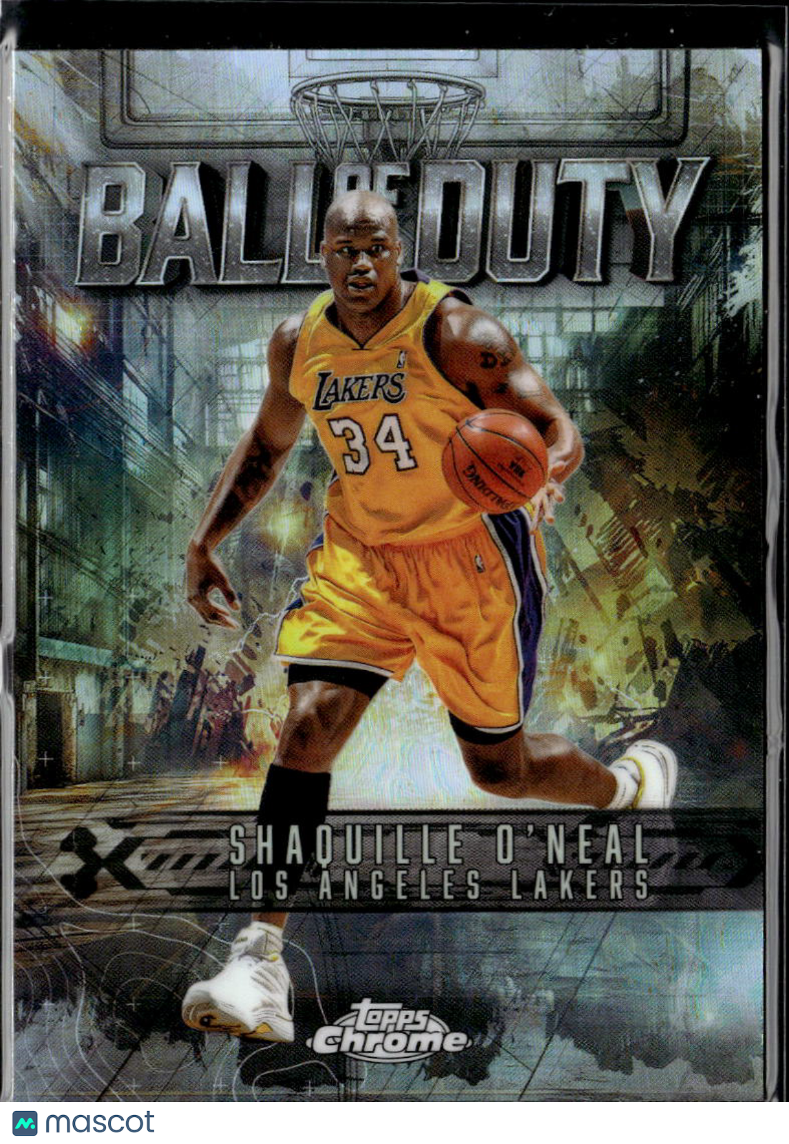 Shaquille O'Neal 2025 Topps Chrome Ball of Duty Refractor Los Angeles Lakers