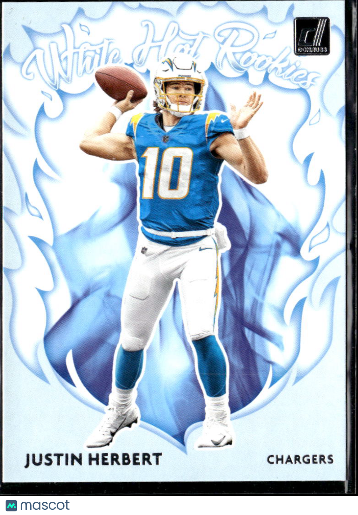 Justin Herbert 2020 Donruss White Hot Rookies RC Los Angeles Chargers