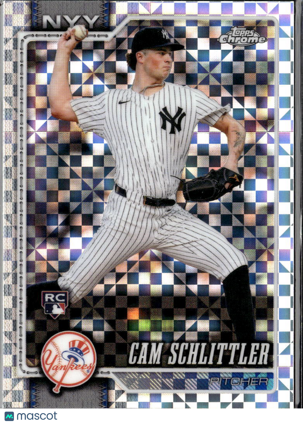 Cam Schlittler 2026 Topps Chrome RC X-Fractor New York Yankees