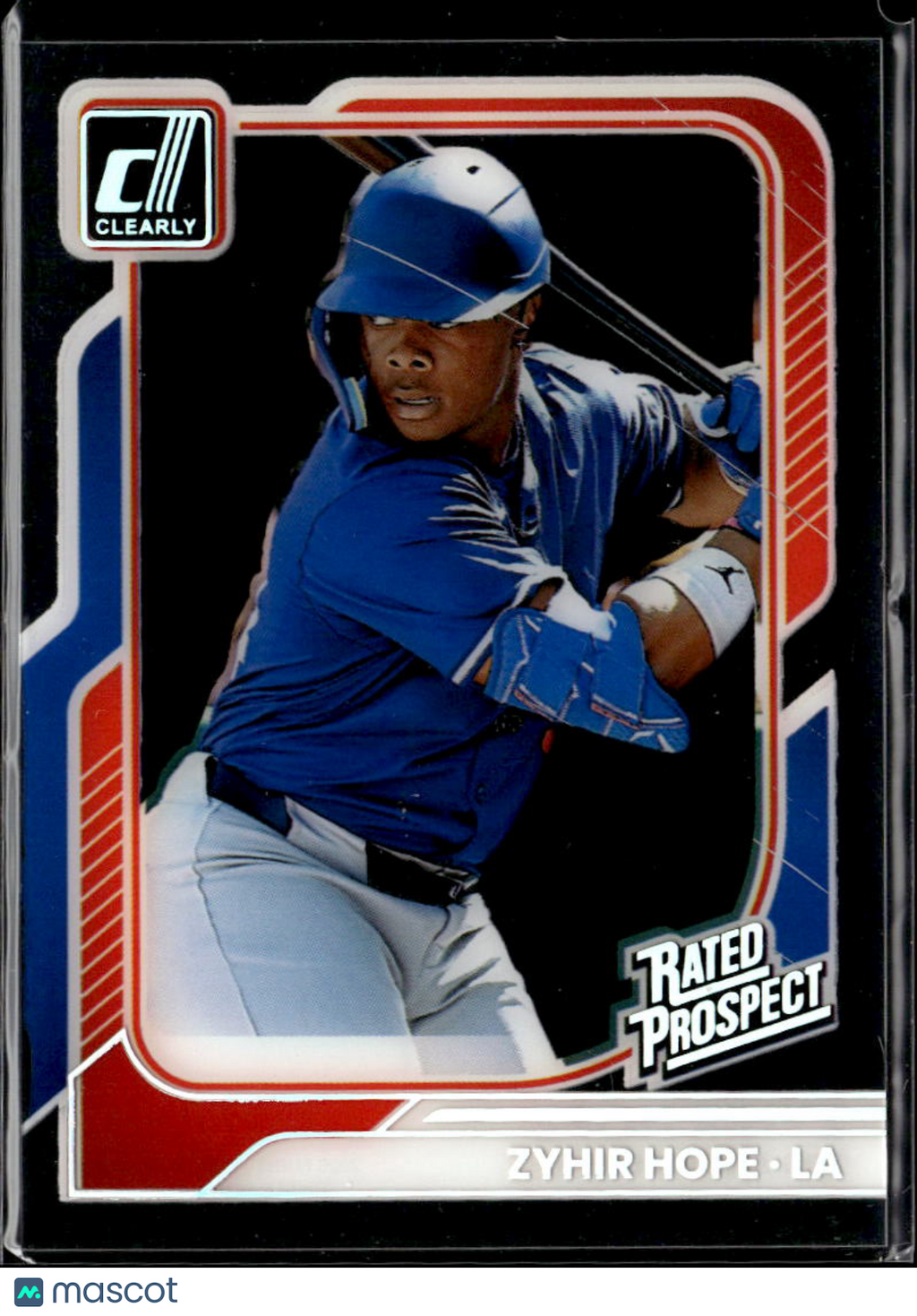 Zyhir Hope 2026 Donruss Clearly SSP Holo Rated Rookie Los Angeles Dodgers