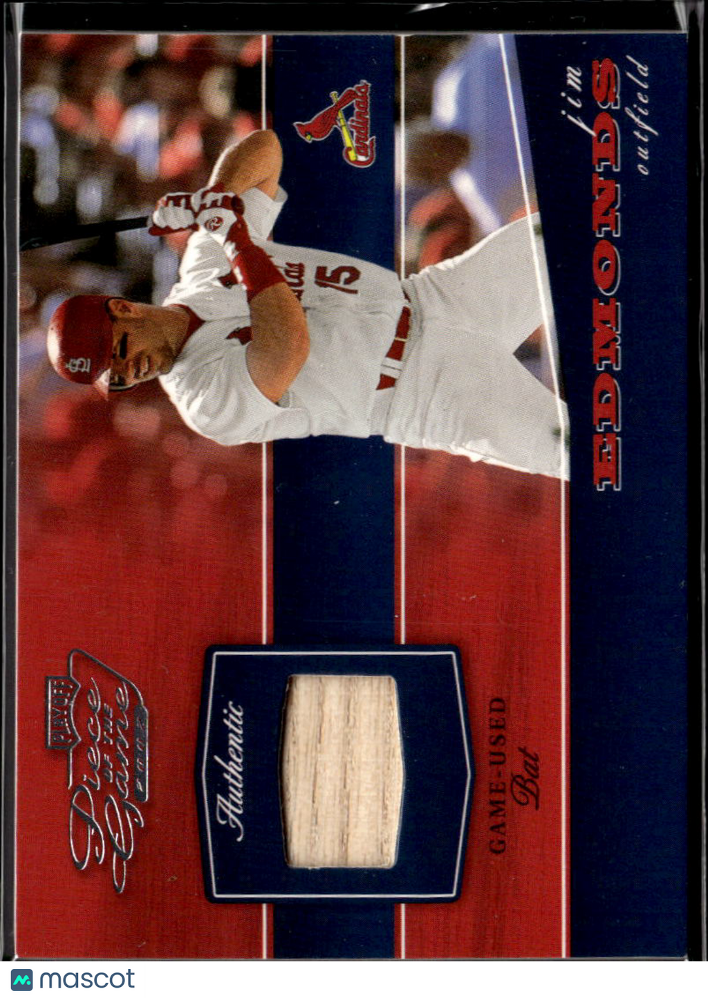 Jim Edmonds 2002 Playoff Game Used Bat St. Louis Cardinals