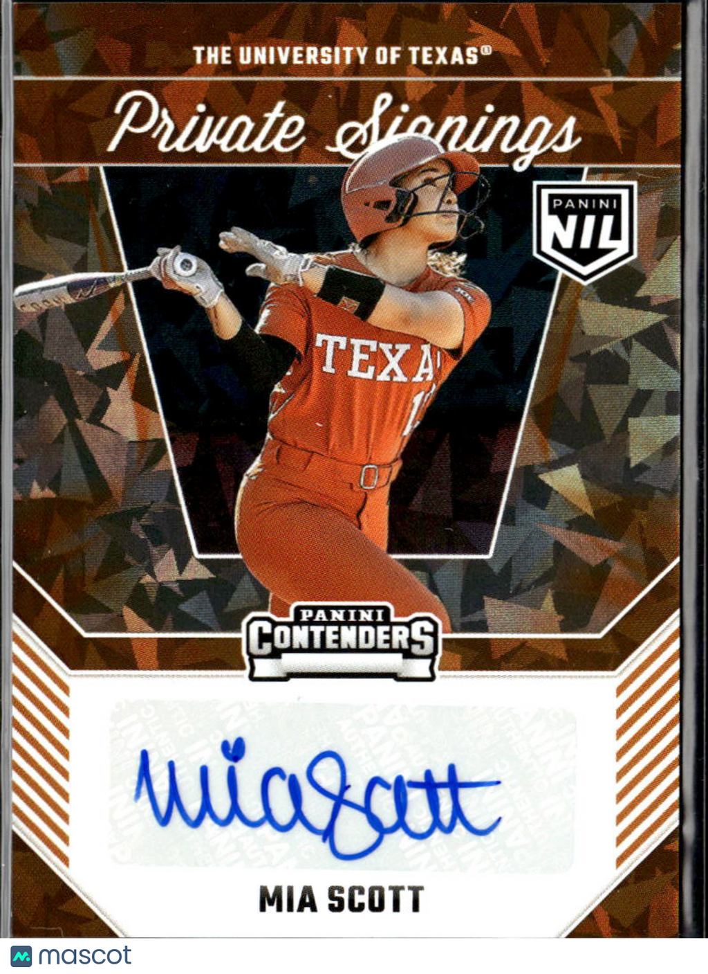 Mia Scott 2025 Contenders Auto Autograph Texas Longhorns