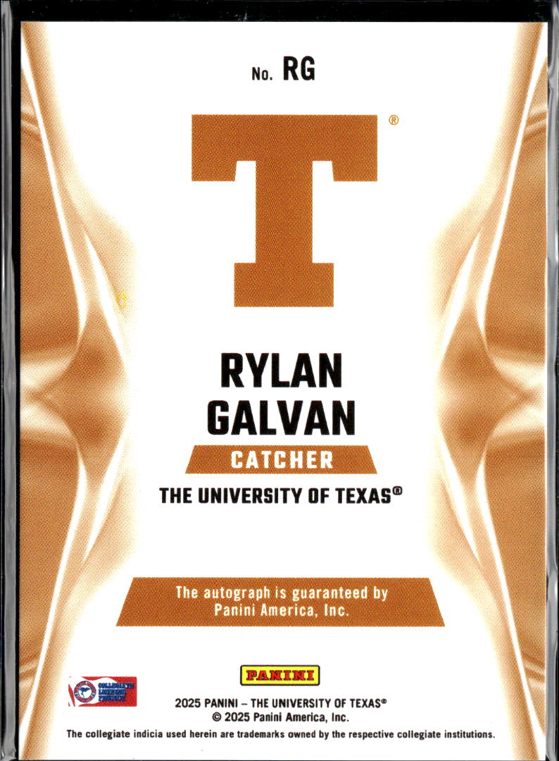 Rylan Galvan 2025 Contenders Auto Autograph Texas Longhorns