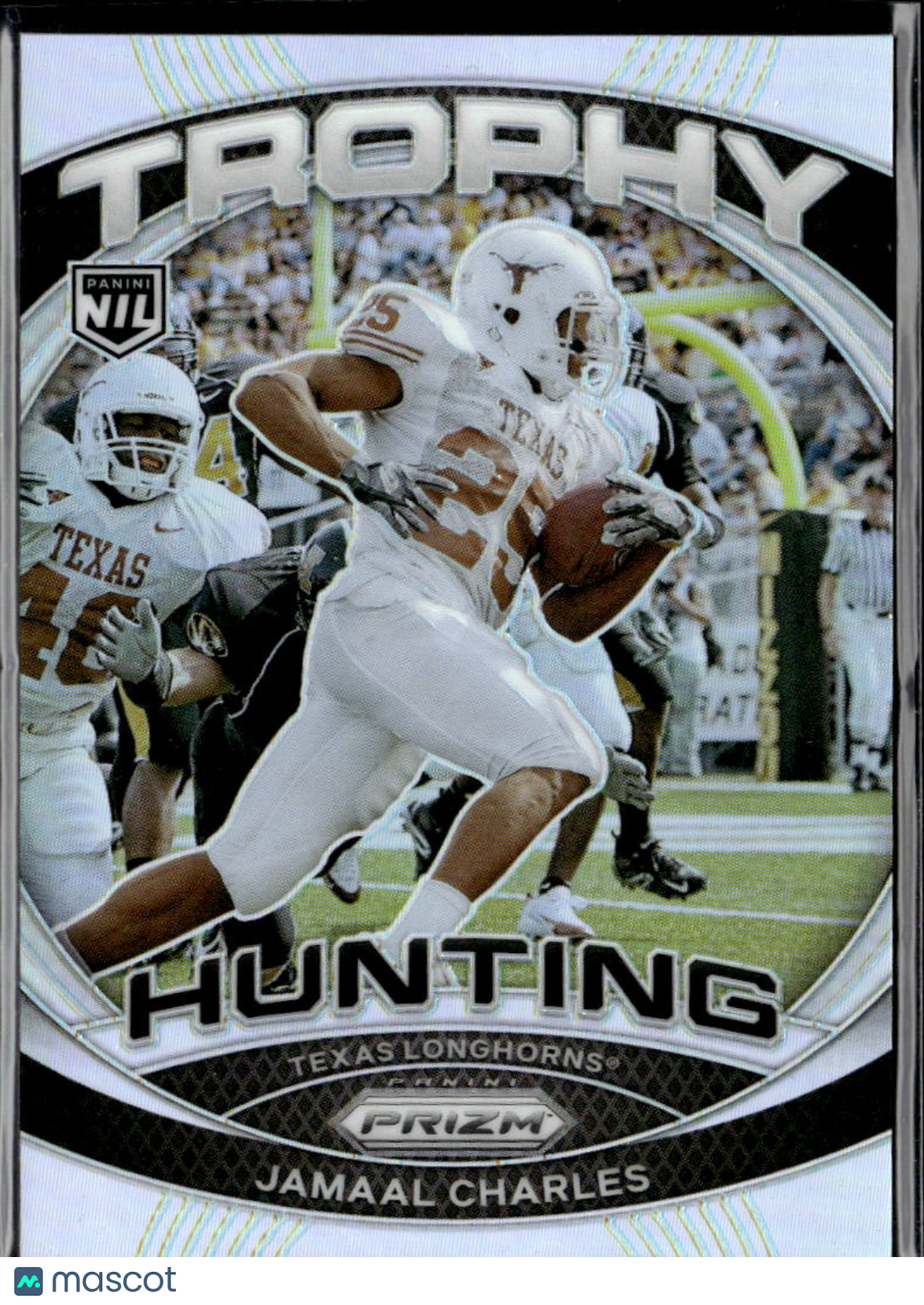 Jamaal Charles 2025 Panini Prizm Trophy Hunting Silver Texas Longhorns
