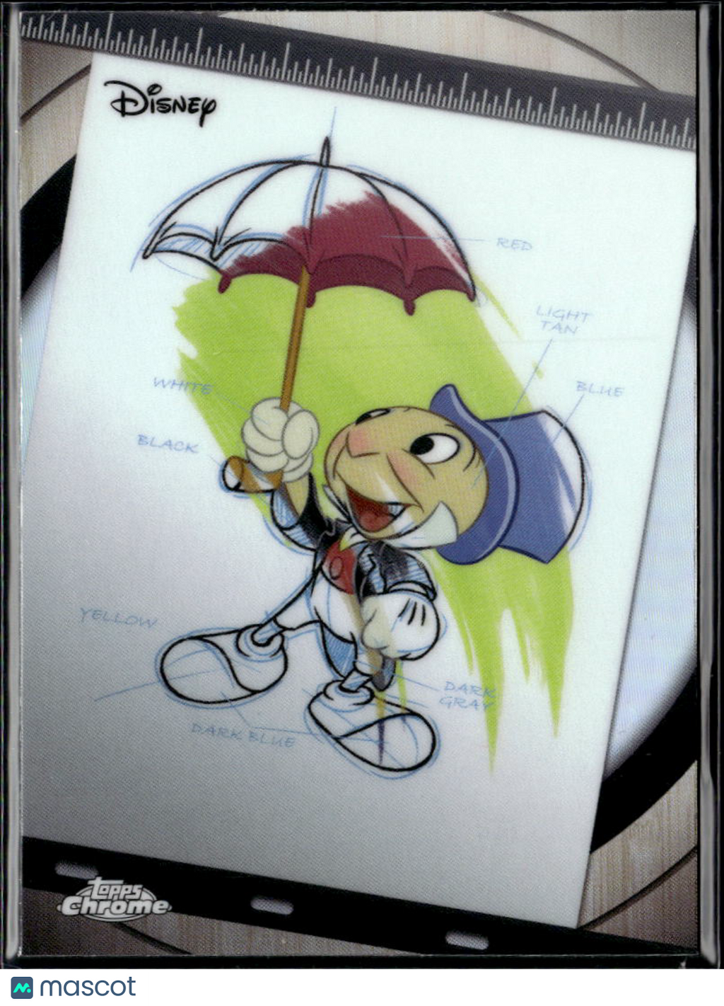 Jiminy Cricket 2026 Topps Disney Chrome Ink & Paint Refractor #I&P-2