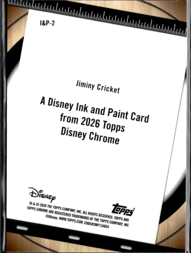 Jiminy Cricket 2026 Topps Disney Chrome Ink & Paint Refractor #I&P-2