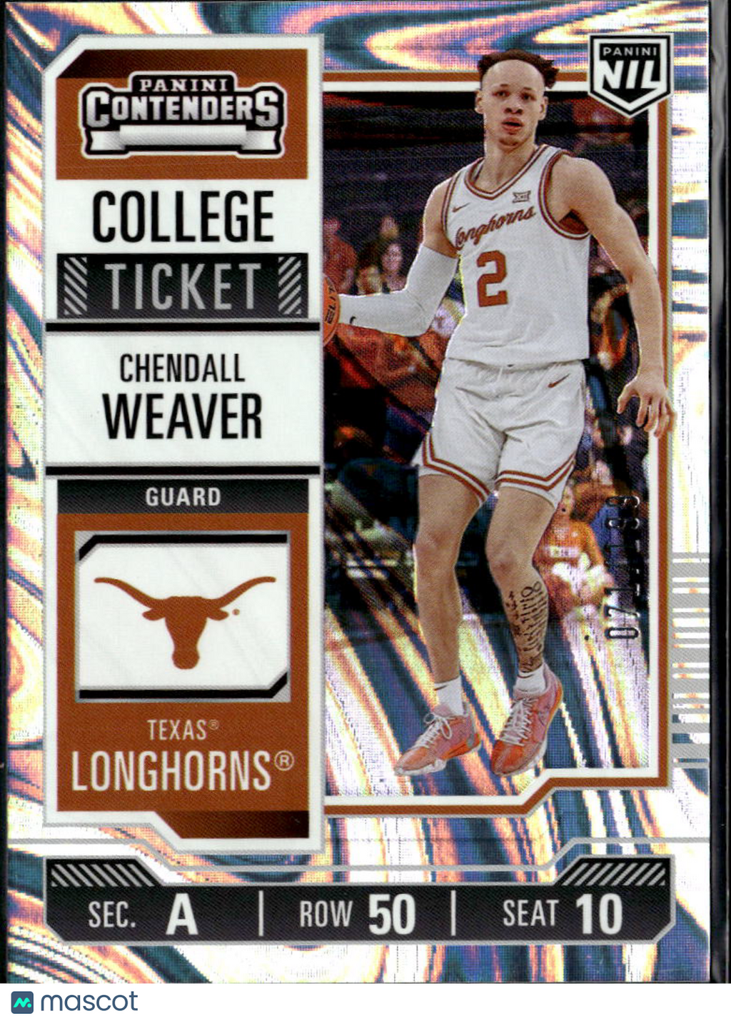 Chendall Weaver 2025 Contenders College Ticket 71/199 Texas Longhorns