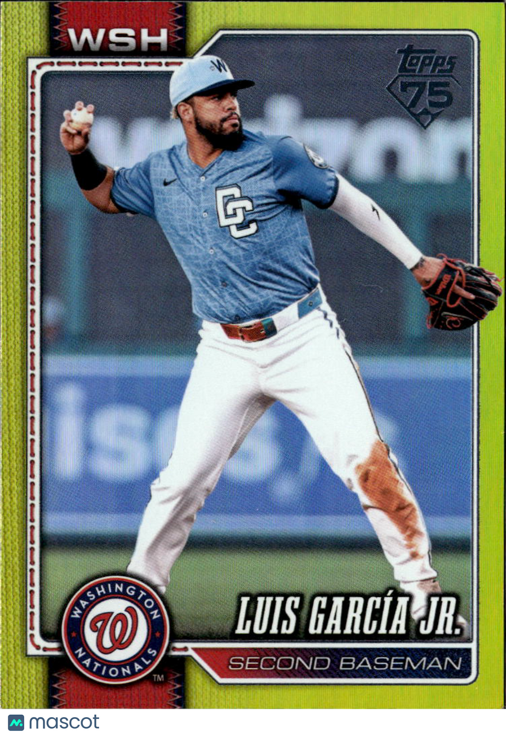 Luis García Jr. 2026 Topps Series Two Yellow 23/399 Washington Nationals