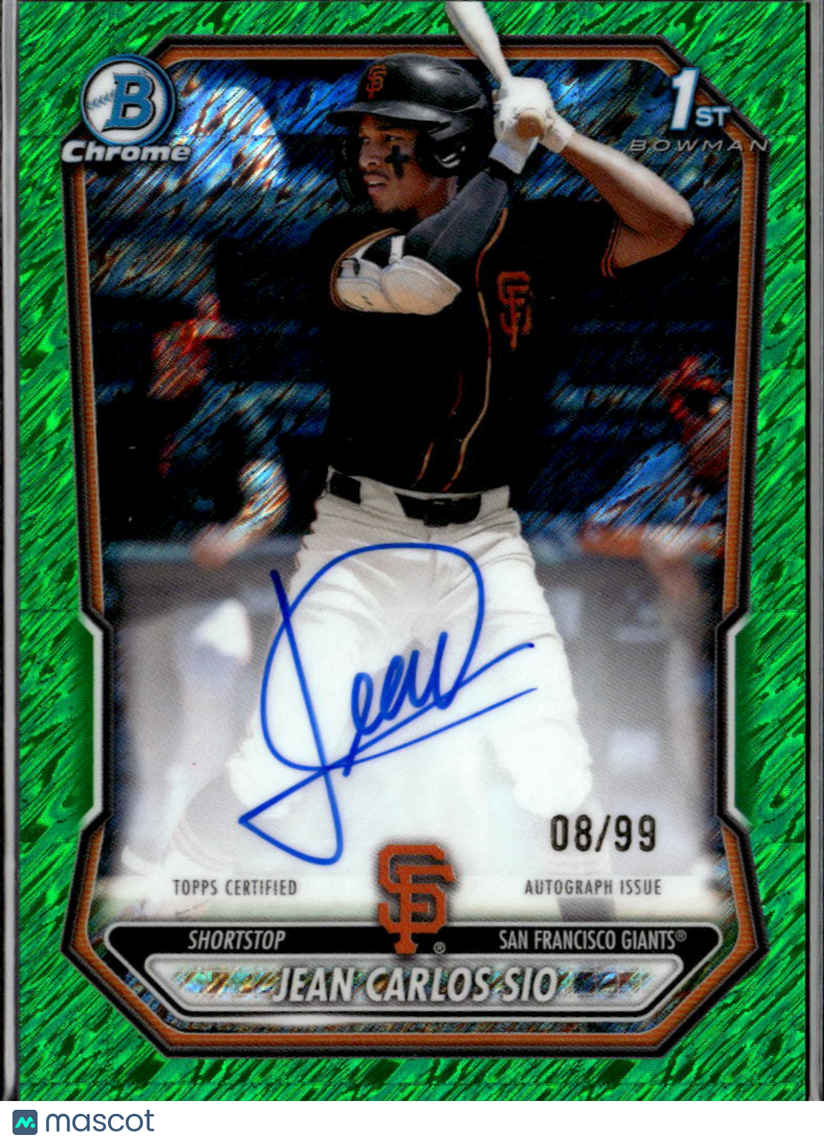 Jean Carlos Sio 2026 Bowman Chrome 1st Auto Autograph 8/99 San Francisco Giants