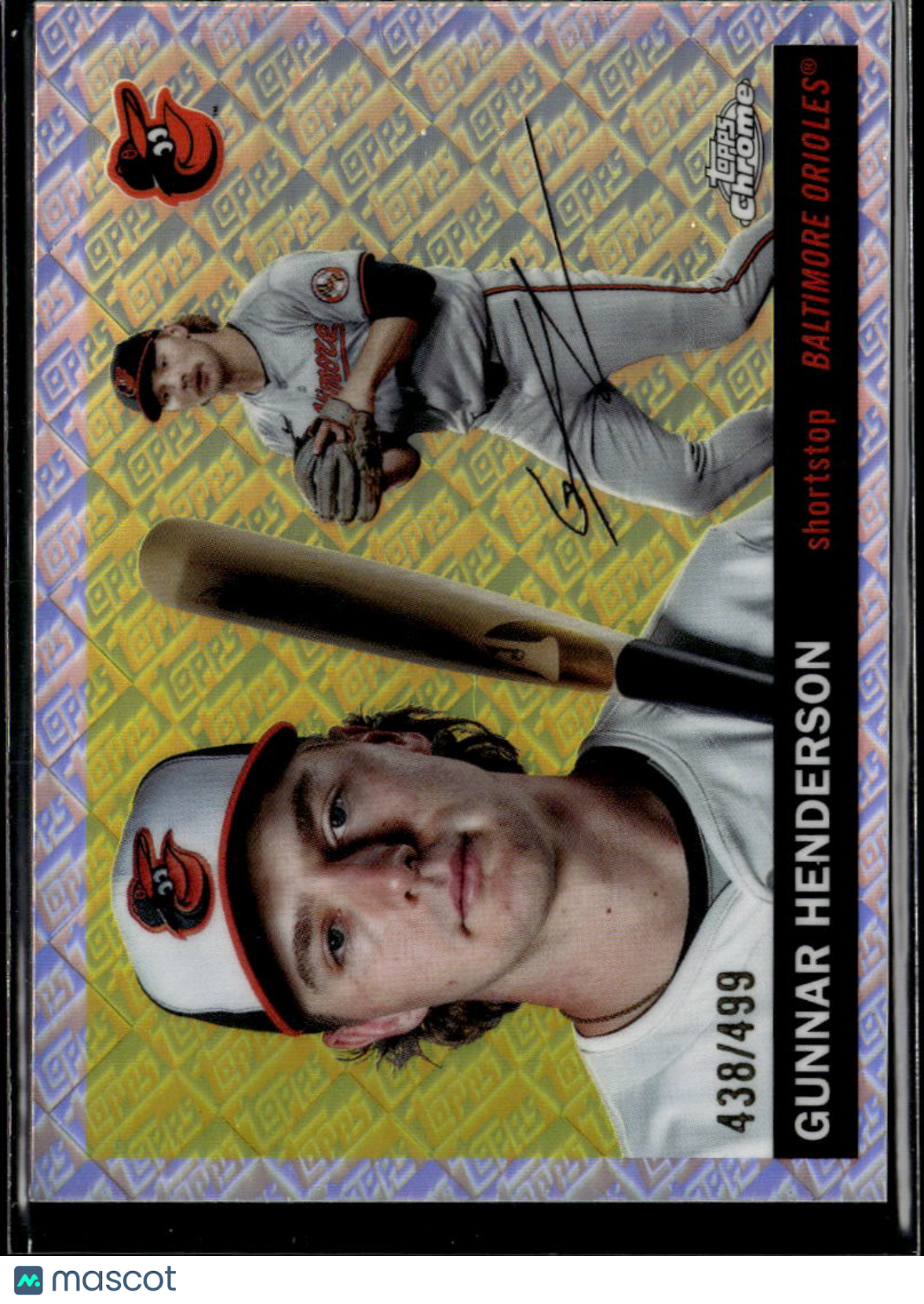 Gunnar Henderson 2025 Topps Chrome Platinum Logofractor /499 Baltimore Orioles