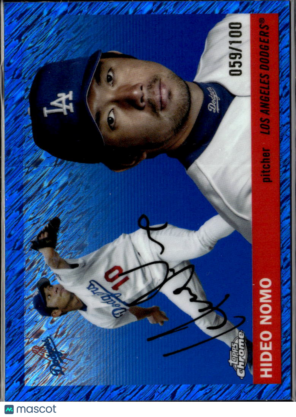 Hideo Nomo 2025 Topps Chrome Platinum Blue /100 Los Angeles Dodgers