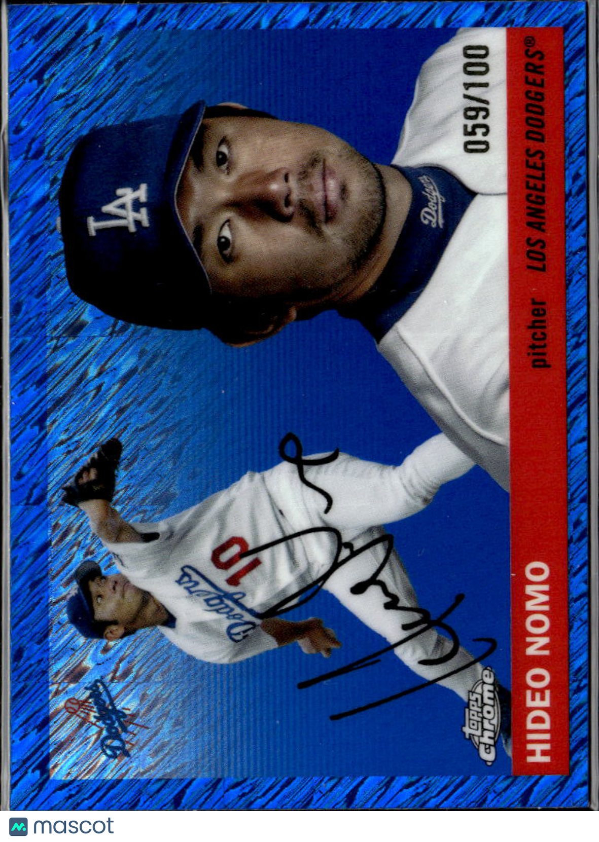 Hideo Nomo 2025 Topps Chrome Platinum Blue /100 Los Angeles Dodgers