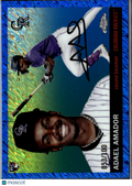 Adael Amador 2025 Topps Chrome RC Auto Blue Wave Refractor /100 Colorado Rockies