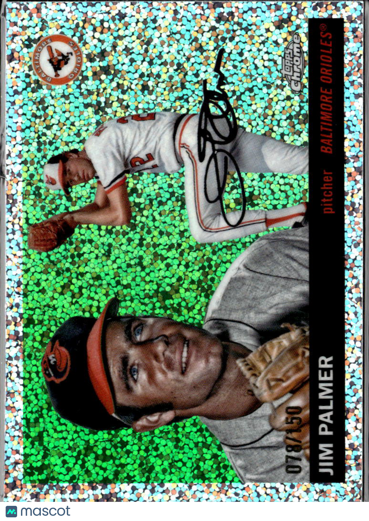 Jim Palmer 2025 Topps Chrome Platinum Speckle /150 Baltimore Orioles