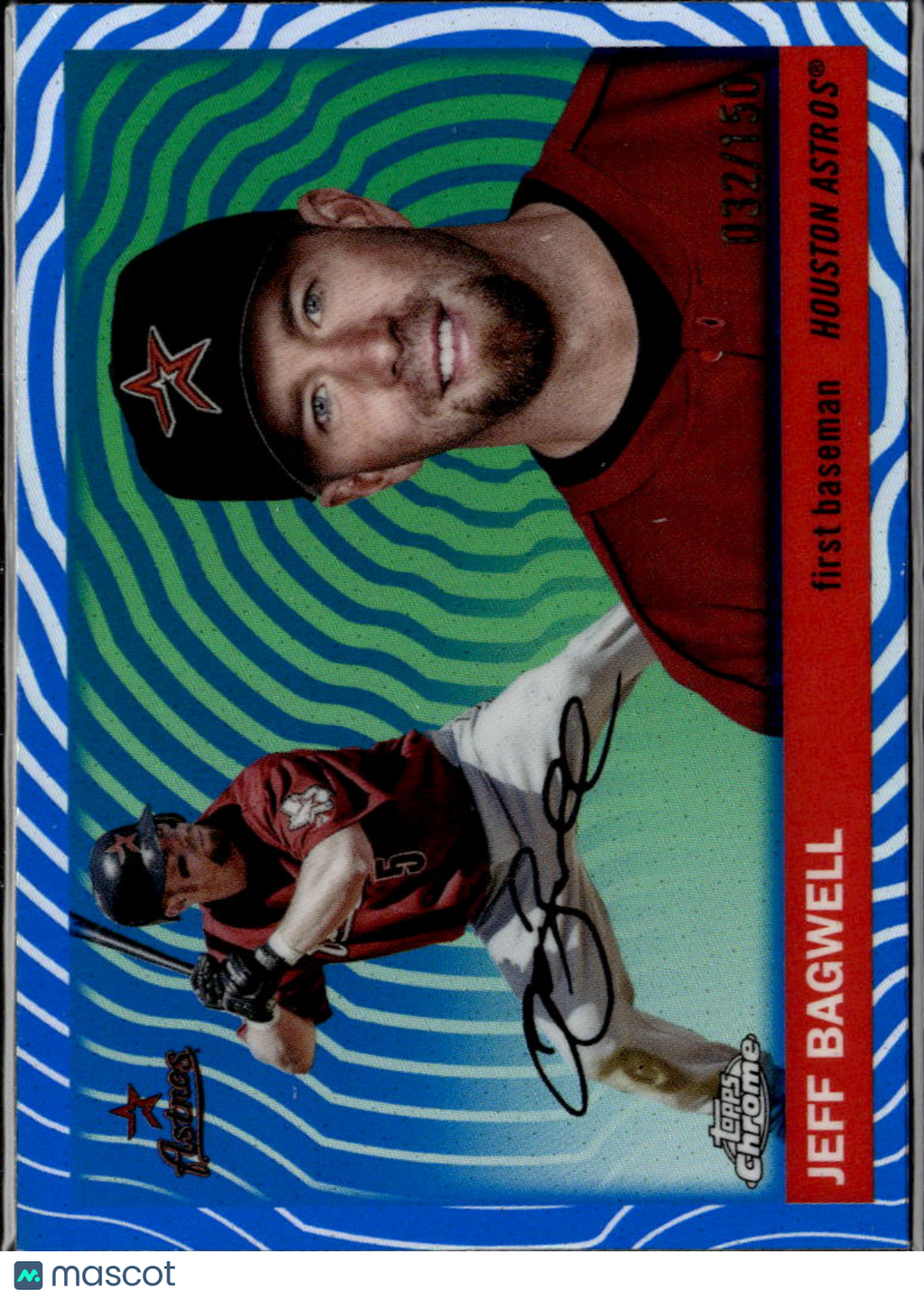 Jeff Bagwell 2025 Topps Chrome Platinum Blue 32/150 Houston Astros