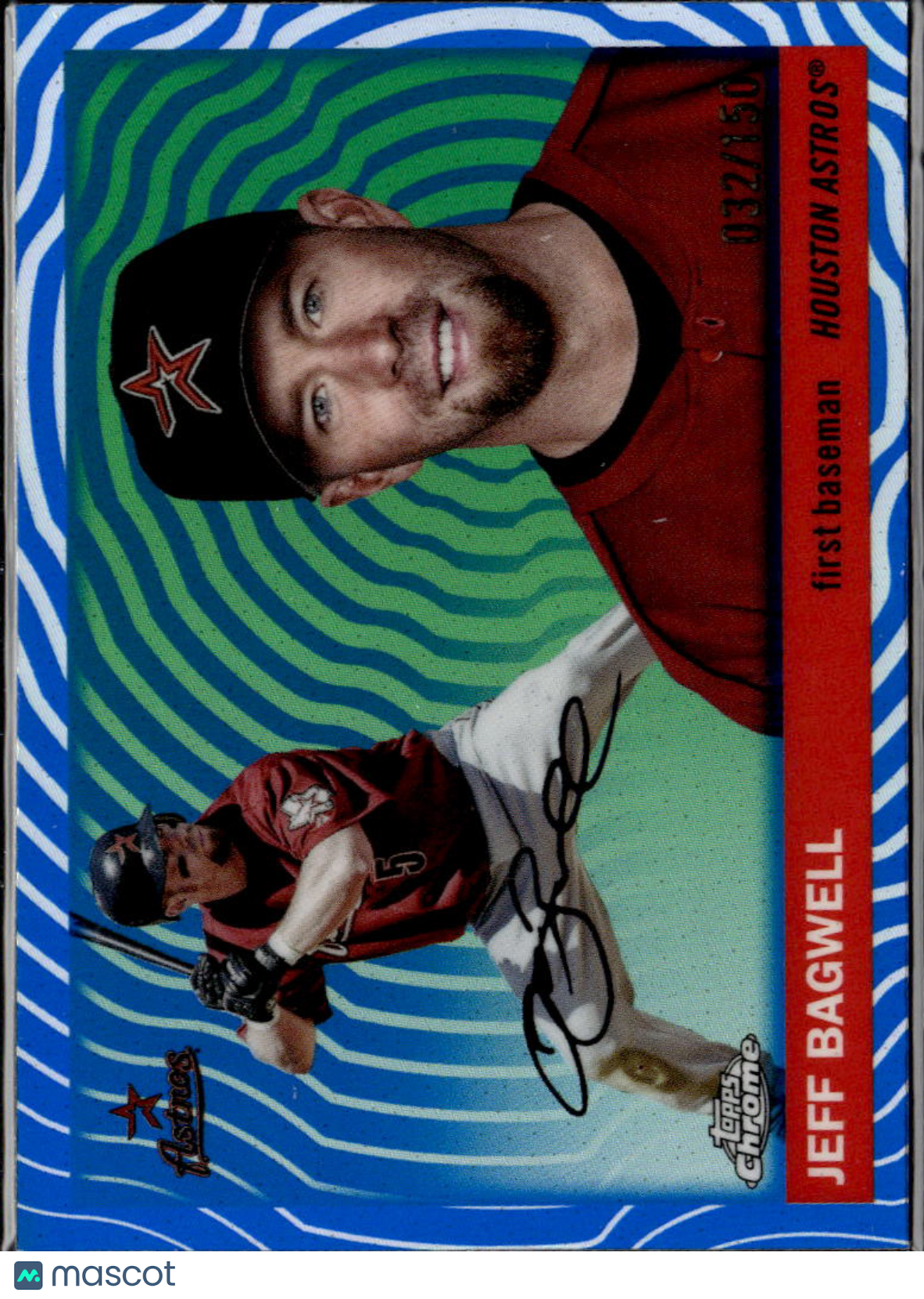 Jeff Bagwell 2025 Topps Chrome Platinum Blue 32/150 Houston Astros