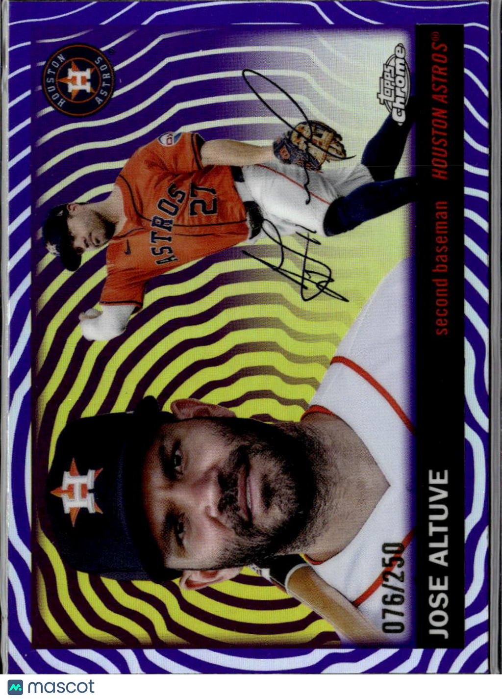 Jose Altuve 2025 Topps Chrome Platinum Purple 76/250 Houston Astros