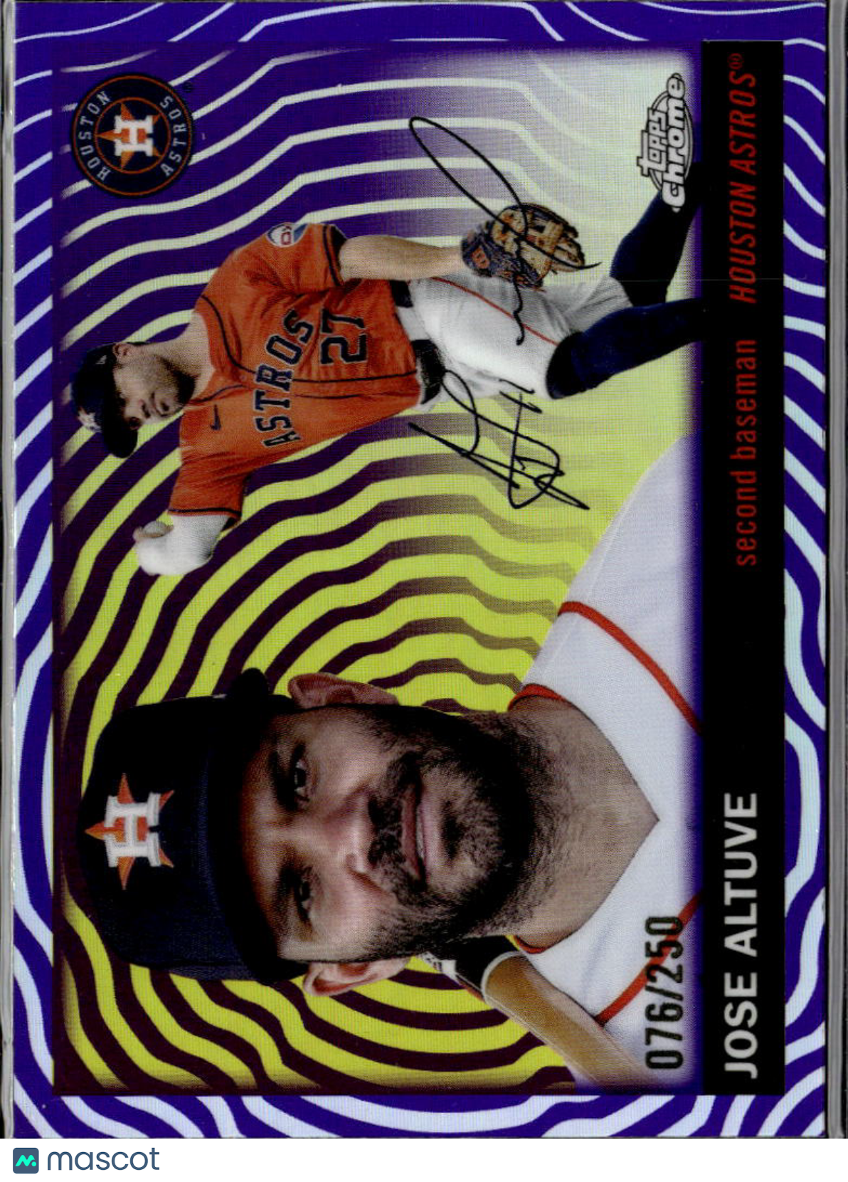 Jose Altuve 2025 Topps Chrome Platinum Purple 76/250 Houston Astros