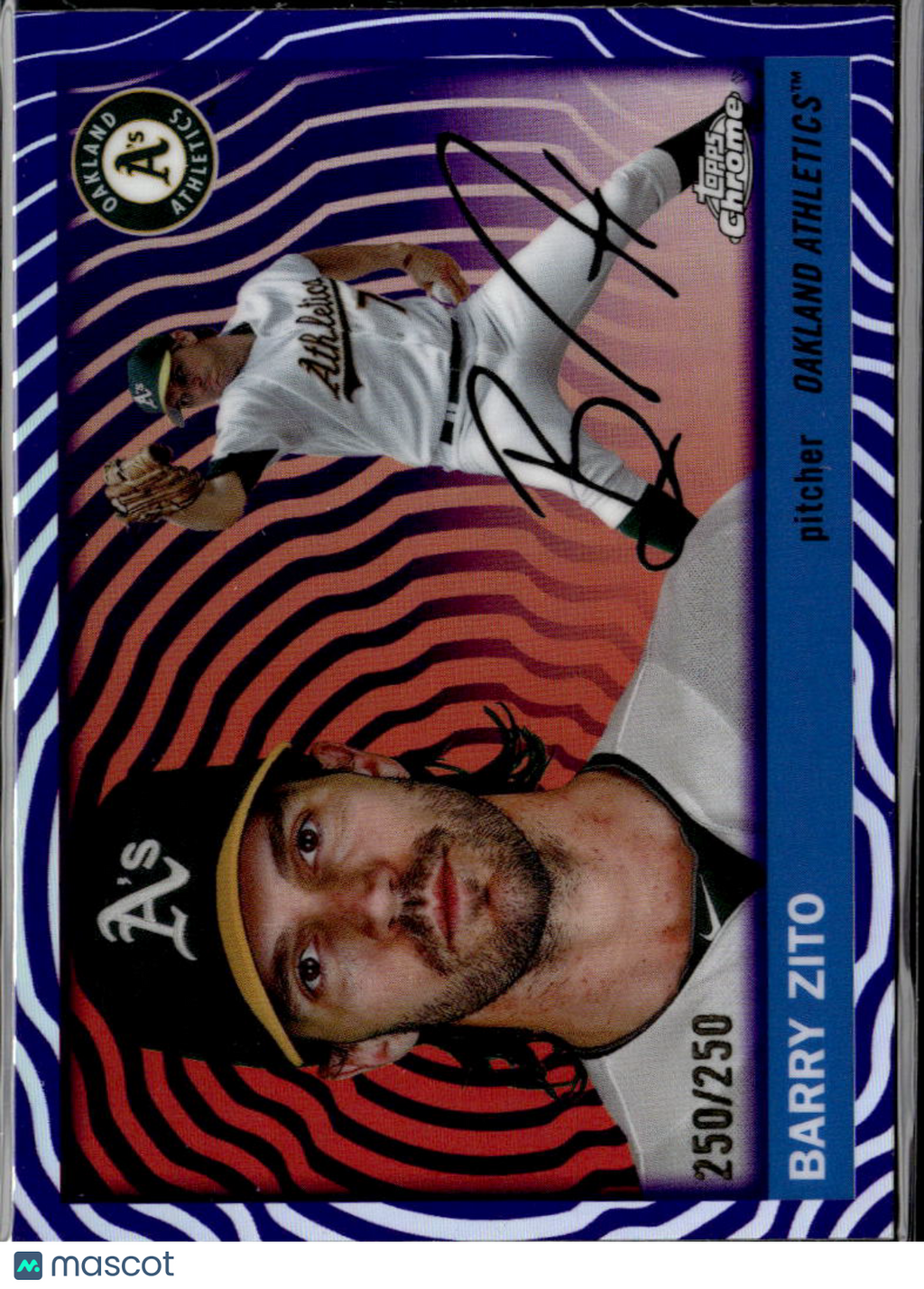 Barry Zito 2025 Topps Chrome Platinum Purple 250/250 Oakland Athletics